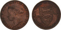 Guernsey 1⁄24 Shilling Guernsey British dependency Victoria 1877 H 1⁄24 Shilling 5.6g -