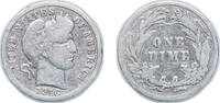 United States 1 Dime United States Federal republic 1916 1 Dime Barber Dime Silver (.900) (.100 copper) (18490000) 2.5g VF KM 113 Schön 120 -