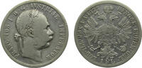 Austria 1 Florin Austria Austro-Hungarian Empire 1877 1 Florin - Franz Joseph I Silver (.900) Vienna Mint 12.1g VF KM2222 Schön149 -