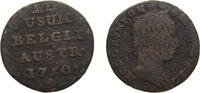 Belgium 1 Liard Belgium Austrian Netherlands Possession 1750 1 Liard / 1 Oord - Maria Theresia Copper Antwerp mint 2.5g VF KM2 -