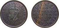India India  India - British British colony 1941 •   Anna - George VI Bronze Mumbai / Bombay mint 4.85g UNC KM531   Anna 1941 • Mumbai / Bombay mint 