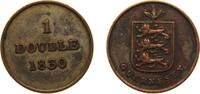 Guernsey 1 Double Guernsey British dependency 1830 1 Double - George IV Copper Soho Mint (1648640) 2.5g VF KM 1 -
