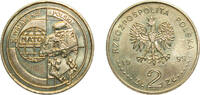 Poland 2 Złote Poland Third Republic 1999 MW 2 Złote (Wstąpienie Polski do NATO) Nordic gold Warsaw mint (450000) 8.15g BU Y357 -