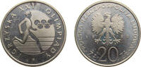 Poland 20 Złotych Poland People's Republic 1980 WM 20 Złotych (1980 Summer Olympics) Copper-nickel Warsaw mint (5000) 10.15g PF Y108 Par252 Fische -