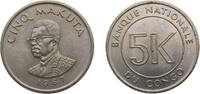 Democratic Republic of the Congo 5 Makuta Democratic Republic of the Congo 1967 5 Makuta Copper-nickel Kings Norton Metal Company mint ( Birmingham) (50000000) 6.41g UNC -