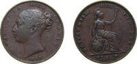 Great Britain 1 Farthing Great Britain 1848 1 Farthing - Victoria (1st portrait) Copper Royal Mint (Tower Hill) (1290200) 4.8g VF KM725 Sp3950 -