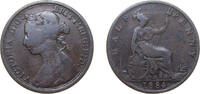 Great Britain ½ Penny Great Britain 1884 ½ Penny - Victoria (2nd portrait; 2nd type) Bronze Royal Mint (Tower Hill) (6989580) 5.67g VF KM754 Sp3956 Sp -