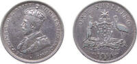 Australia 1 Shilling Australia Commonwealth 1916 M 1 Shilling - George V Silver (.925) Melbourne Mint (5141000) 5.65g XF KM 26 -