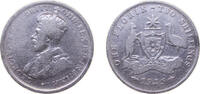 Australia 1 Florin Australia Commonwealth 1925 1 Florin - George V Silver (.925) (2960000) 11.31g VF KM 27 -