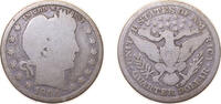 United States ¼ Dollar United States Federal republic 1894 S ¼ Dollar Barber Quarter Silver (.900) (.100 copper) San Francisco Mint (2648821) 6.25g V -