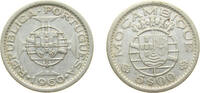 Mozambique 5 Escudos Mozambique Portuguese Overseas Province 1960 5 Escudos Silver (.650) Lisbon Mint (8000000) 4g XF KM 84 Schön 23a -