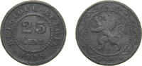 Belgium 25 Centimes Belgium Belgian notgeld 1915 25 Centimes (German Occupation Coinage) Zinc Brussels Mint (8079538) 6.5g VF KM 82 LA BFM-57 Schön -
