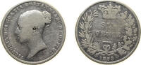 Great Britain 6 Pence Great Britain United Kingdom 1853 6 Pence - Victoria (1st portrait; 1st type) Silver (.925) (491000) 2.7g VF KM 733 Sp 3908 Sp 3 -
