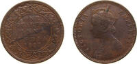 India 1 Paisa India India - British Raj 1883 • ¼ Anna - Victoria (VICTORIA EMPRESS) Copper Bombay Mint (12443000) 6.4g XF KM 486 -
