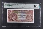 COLOMBIA 20 PESOS ORO 1961-65 BANCO DE LA REPUBLICA. PMG 65 EPQ 891.83 元  ＋  134.90 元 运费