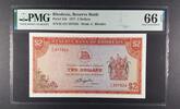 RHODESIA 2 DOLLARS 1977 RESERVE BANK. C. Rhodes. PMG 66 EPQ 203.75 US$  +  20.96 US$ shipping