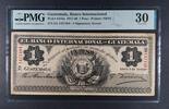 GUATEMALA 1 PESO BANCO INTERNACIONAL - 3 SIGNATURES ACROSS. -