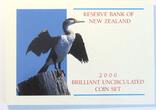 New Zealand 2000 Pied Cormorant coin set. Price reduced by 11 Euro UNC