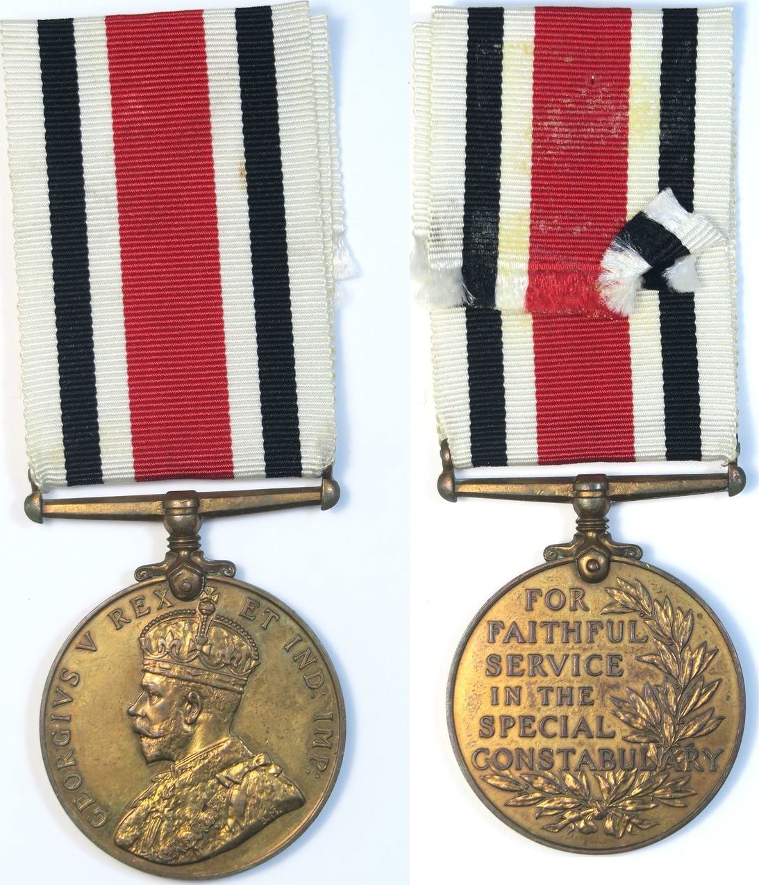 Great Britain 1919-1936 The Special Constabulary Long Service Medal UNC ...