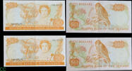 New Zealand 50 Dollars Consecutive numbered notes -