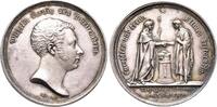 Württemberg Silbermedaille Wilhelm I. 1816-1864, von J. L. Wagner, auf den Verfassungsvertrag. -
