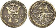 Spanien Messing-Münzgewicht zu 4 Reales Felipe IV. 1621-1665. -