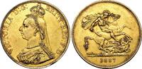 Großbritannien 5 Pounds Victoria 1837-1901. Jubilee head.. -