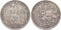 Peru Sol 1872, Lima. Justiert, kl. Randfehler, sehr sch&ouml;n 662.65 元  ＋  350.81 元 运费