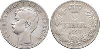 Serbien 2 Dinara 1897. Alexander I. 1889-1902. Sehr sch&ouml;n-vorz&uuml;glich 233.87 元  ＋  350.81 元 运费