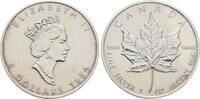 Kanada 5 Dollars 1990. Maple Leaf. 1 Unze Silber. Vorz&uuml;glich 623.67 元  ＋  350.81 元 运费