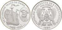 Sankt Thomas und Prinzeninsel 1000 Dobras 1990. Segelschiff. Polierte Pl... 584.69 元  ＋  350.81 元 运费