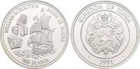 Tonga 1 Pa'anga 1991. Segelschiff. Polierte Platte 740.60 元  ＋  350.81 元 运费