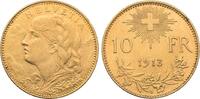 Schweiz 10 Franken 1913 B. Vreneli. Sehr sch&ouml;n-vorz&uuml;glich 3,508.12 元  ＋  350.81 元 运费