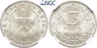 Weimarer Republik 3 Mark 1931 F. Kursm&uuml;nze. Fast Stempelglanz / NGC MS 64+ 4,459.15 元 免费寄运