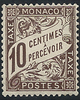 MONACO 10 c 10 c brun, le timbre-taxe le plus rare de Monaco ! Superbe ** !