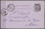 MONACO 10 c RARE entier français oblitéré MONACO 4 JUIL 1884. Période française de Monaco !