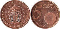 VATICAN 5 c 2005 SEDE VACANTE Unz 58.66 US$  +  16.42 US$ shipping