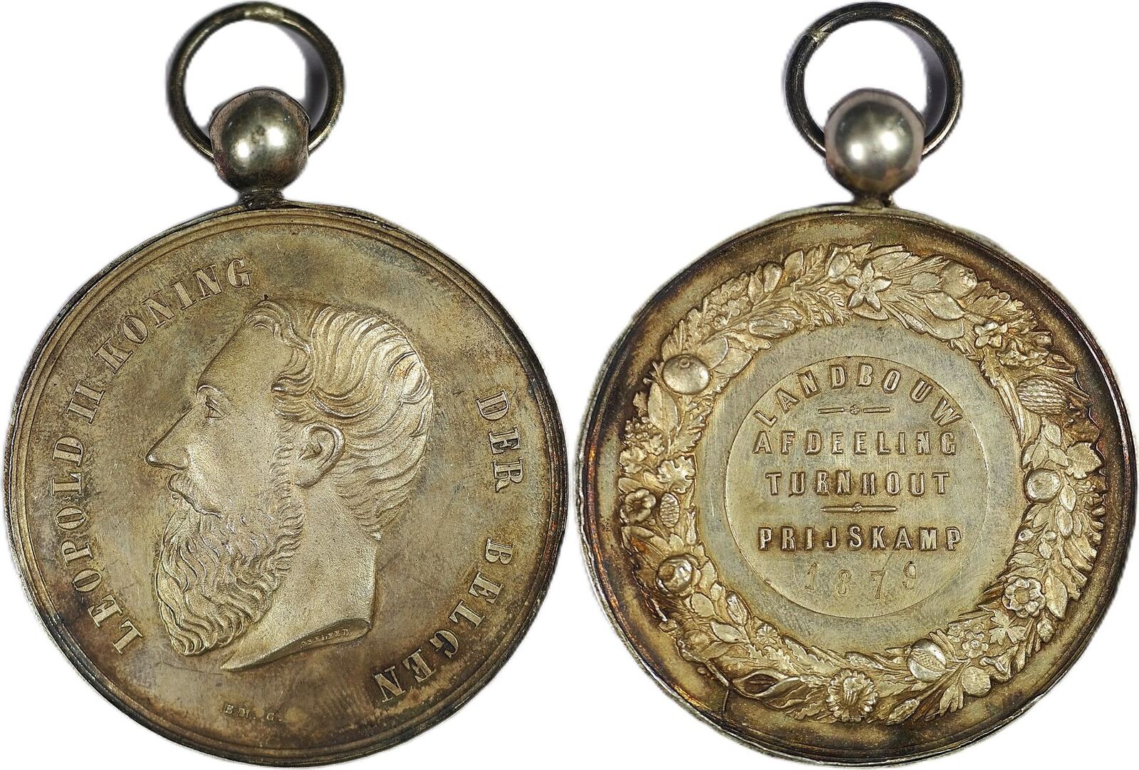 belgium-turnhout-historical-silver-medal-1879-king-leopold-ii