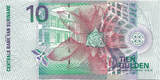 Suriname 10 Gulden 2008 Black-throated mango (anthracothorax viridigula) UNC