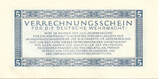 Germany 5 Reichsmark 1944 Deutsche Wehrmacht - Verrechnungsschein aUNC