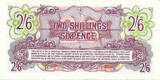 British Armed Forces 2/6 Shillings 1961 2nd Series - Watermarked paper - Dark red serial UNC