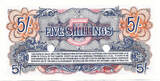 British Armed Forces 5 Shillings / Crown 1961 2nd Series - Watermarked paper - Cancelled 2 punch holes UNC