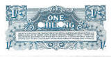 British Armed Forces 1 Shilling 1948 (1956) 3rd series - Suez Canal Crisis - Cancelled 2 Punch Holes UNC