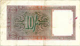 British Military Authority 10 Shillings 1943 Block A = Tripolitania VF