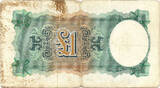 British Military Authority One Pound 1943 Block E = Tripolitania VF