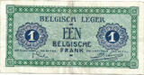 Belgium 1 Franc 1946 Armée Belge / MILITARY OCCUPATION OF GERMANY VF