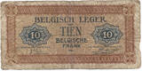 Belgium 10 Francs 1946 Armée Belge / MILITARY OCCUPATION OF GERMANY F+