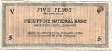 Philippines 5 Pesos 1941 Negros Occidental - Emergency / guerrilla currency - WWII VF