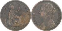 United Kingdom Penny Queen Victoria - Bun head -