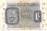 British Military Authority 1 Shilling Block B = Tripolitania -